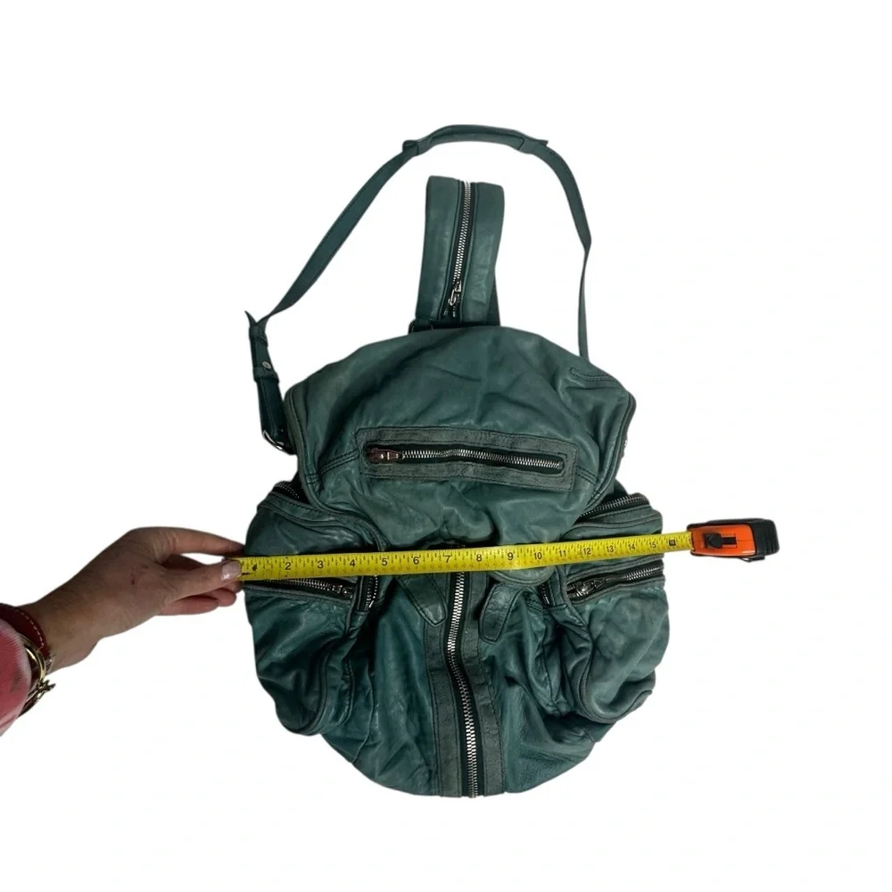 Alexander Wang Supple Lambskin Marti Convertible Moto Backpack Bag turquoise